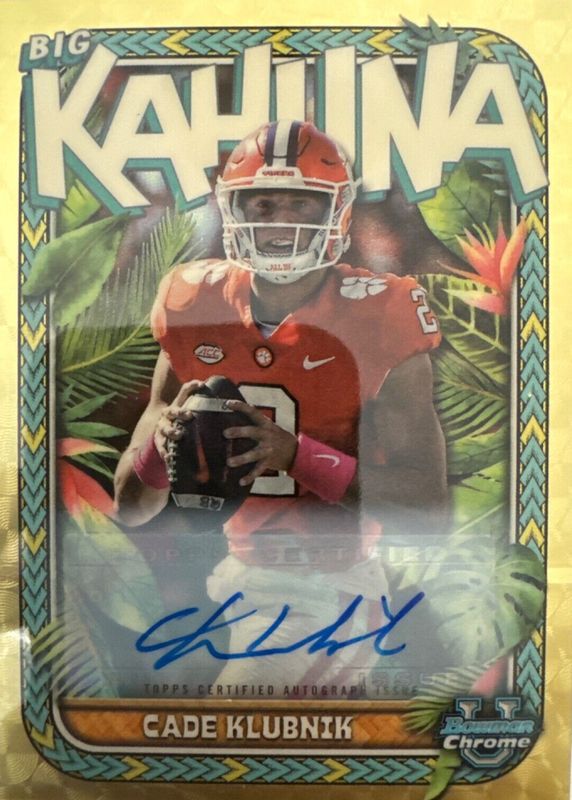 Cade Klubnik 2023 Bowman Chrome University #TBK-6 The Big Kahuna Autographs - Superfractor /1 PSA 10