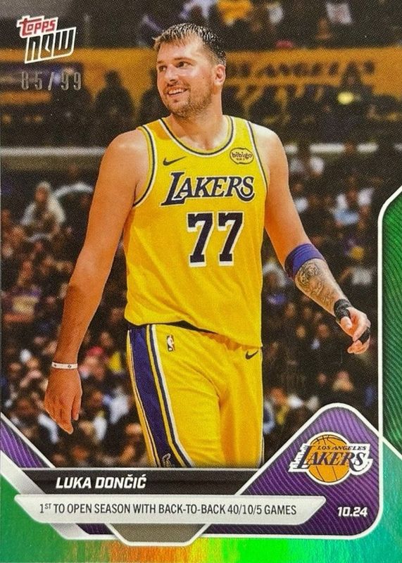 Luka Doncic 2025 Topps Now #24 Green Foil /99 Price Guide - Sports 