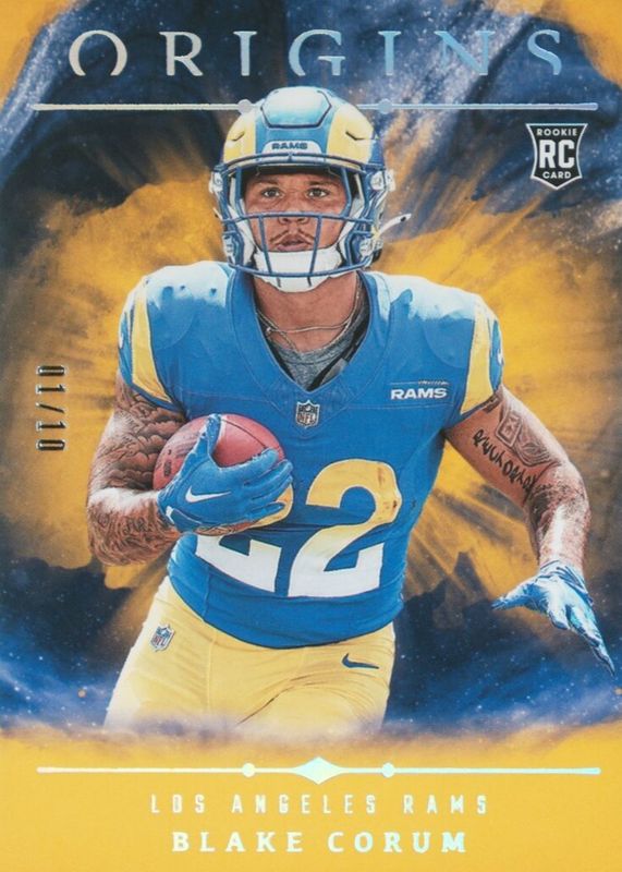 Blake Corum 2024 Origins #110 Gold /10 Rookie RAW