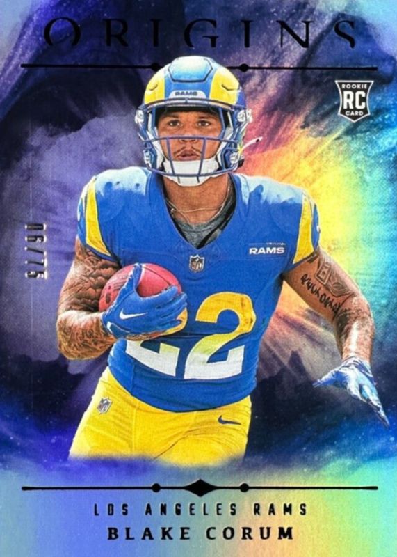 Blake Corum 2024 Origins #110 Holo Silver /75 Rookie RAW