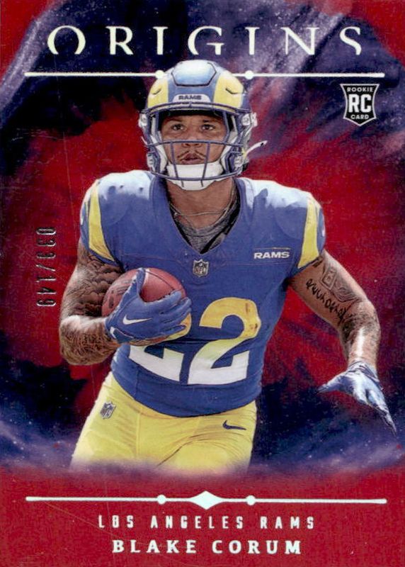 Blake Corum 2024 Origins #110 Red /149 Rookie RAW