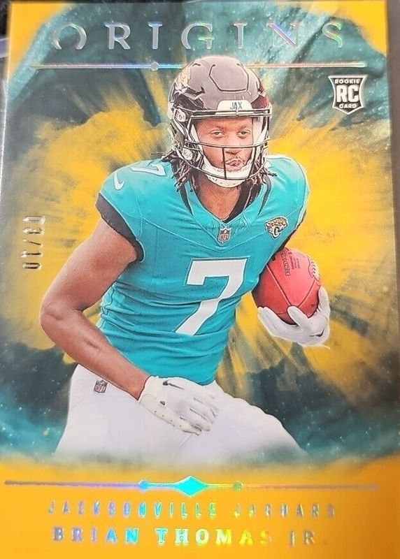 Brian Thomas Jr. 2024 Origins #119 Gold /10 Rookie RAW