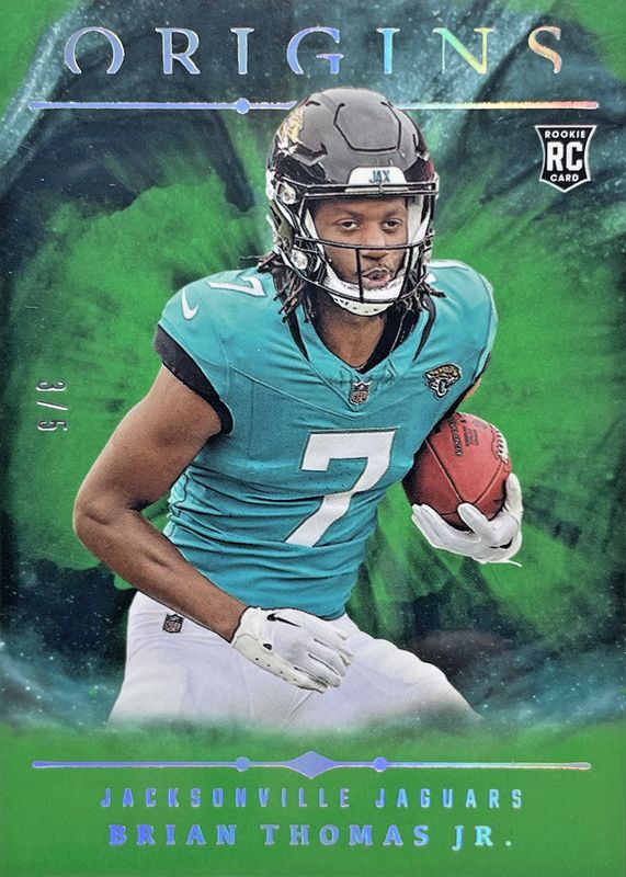 Brian Thomas Jr. 2024 Origins #119 Green /5 Rookie RAW