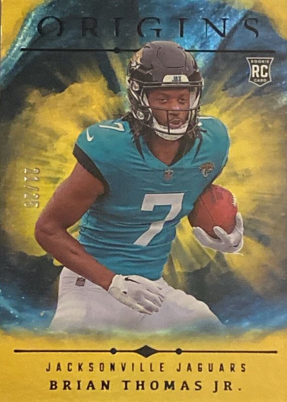 Brian Thomas Jr. 2024 Origins #119 Holo Gold /25 Rookie RAW