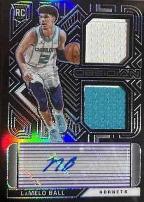 2020 Obsidian #RJI-LMB Rookie Jersey Ink - Electric Etch Purple /35