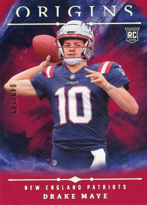 Drake Maye 2024 Origins #145 Red /149 Rookie RAW