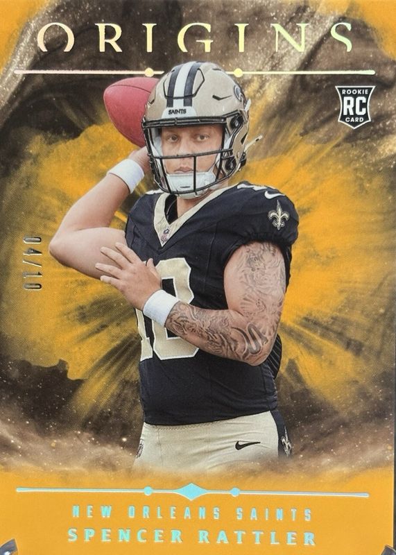 Spencer Rattler 2024 Origins #114 Gold /10 Rookie RAW