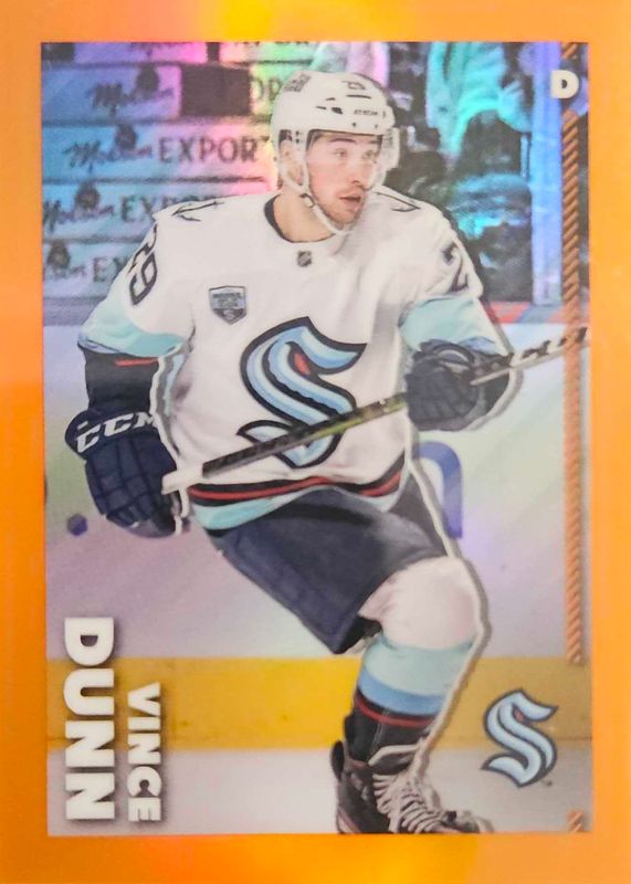 2022 Topps Chrome NHL Sticker Collection #425 Orange Refractor /25