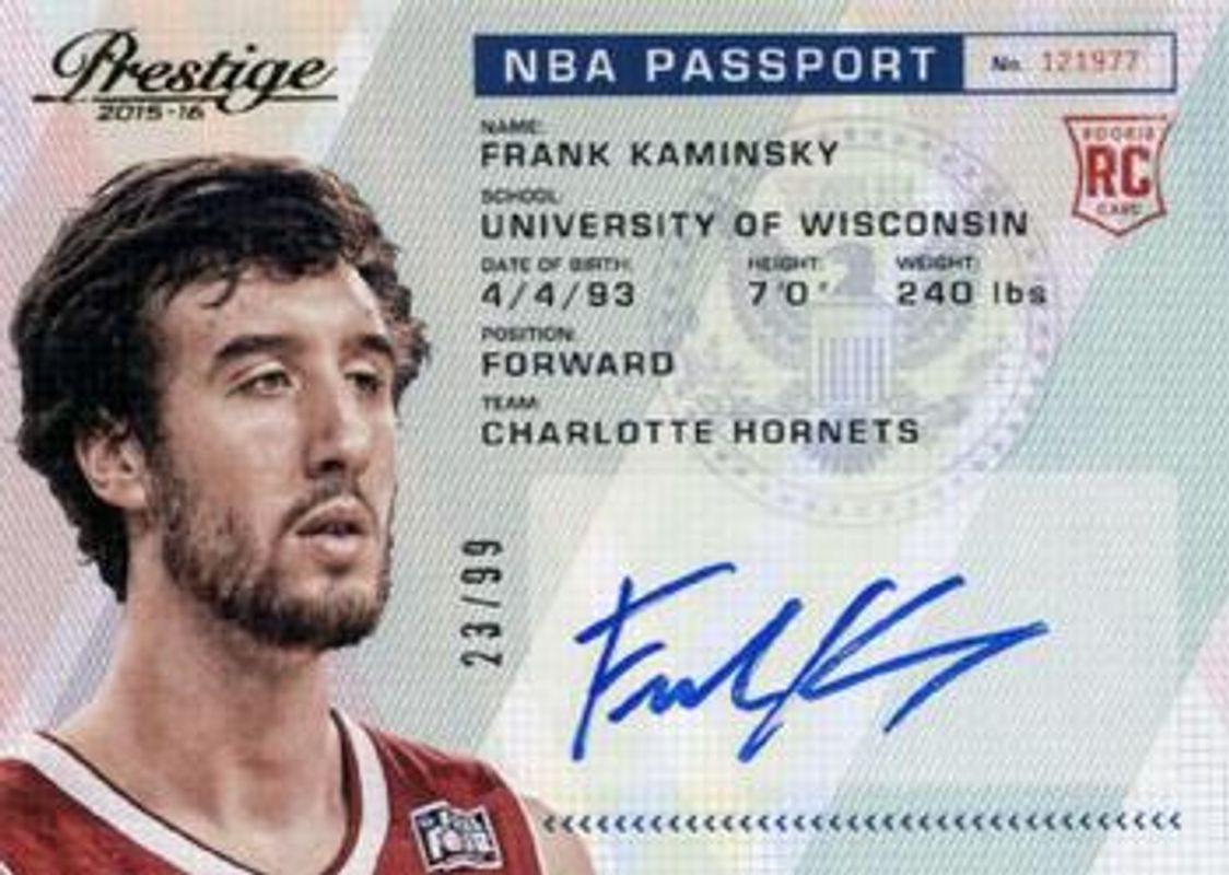 2015 Prestige #PAS-FK NBA Passport /99