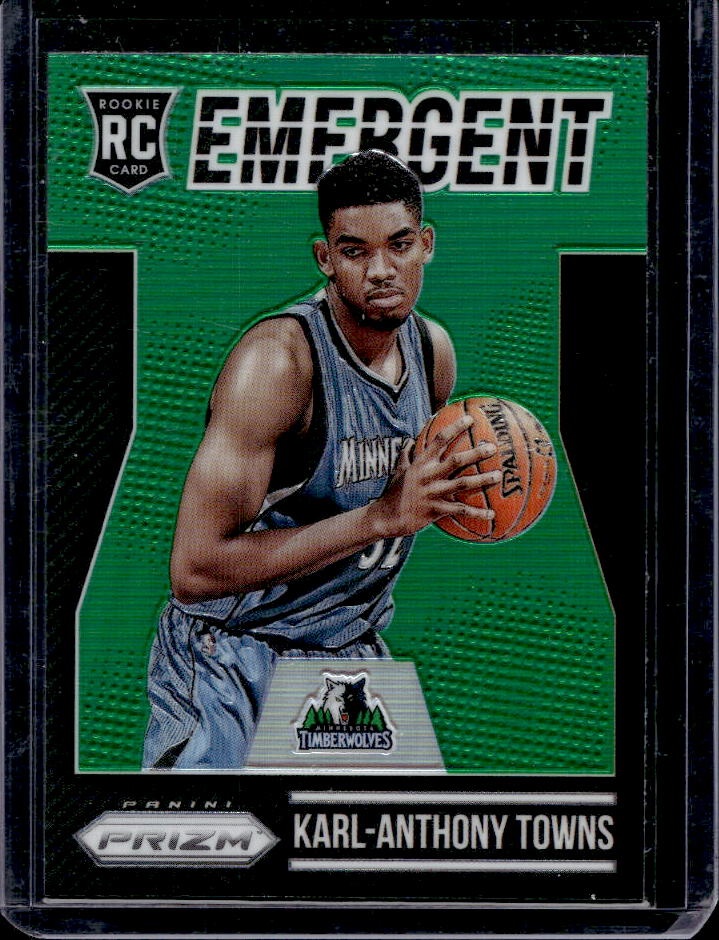 Karl-Anthony Towns 2015 Prizm #8 Emergent - Green Price Guide