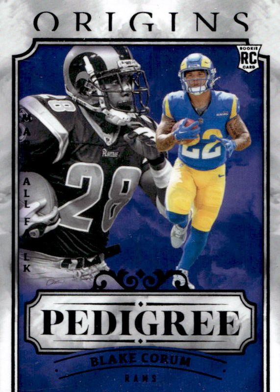 Blake Corum 2024 Origins #19 Pedigree /(SSP) Rookie RAW