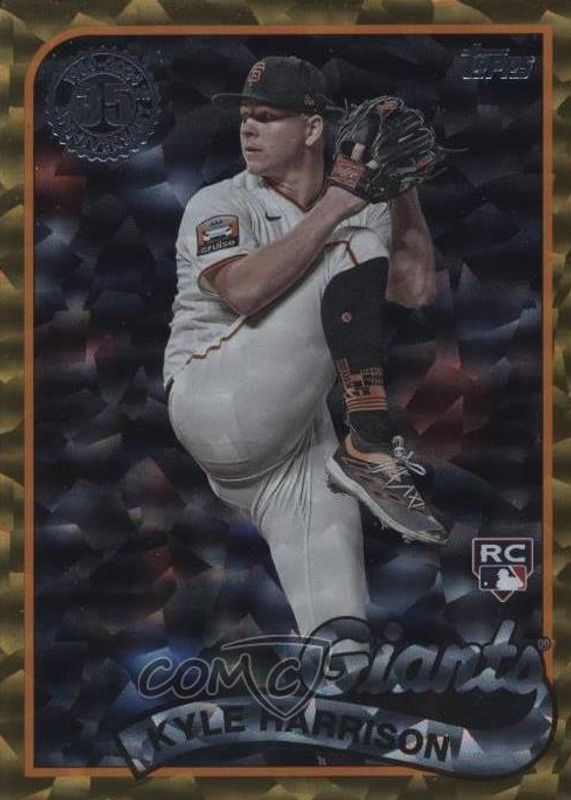 Kyle Harrison 2024 Topps #89B-95 1989 Topps - Gold Foil /50 Rookie RAW