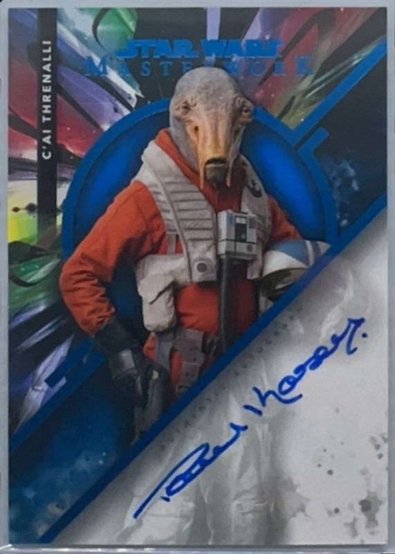 2022 Topps Star Wars Masterwork #MWA-PK Autographs Blue Foil /99