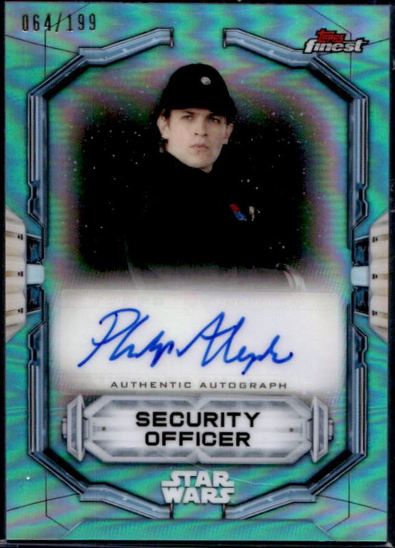 2022 Topps Star Wars Finest #FA-PA Finest Autographs Aqua /199