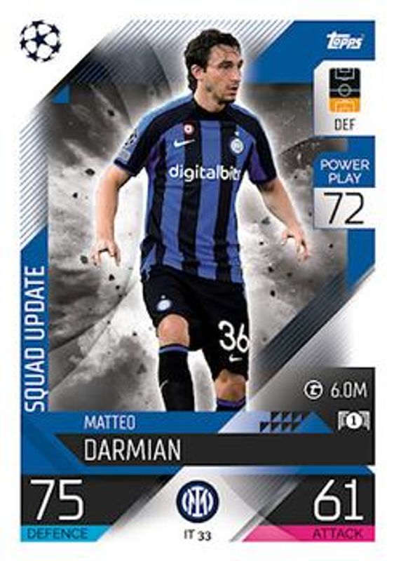 2022 Topps Match Attax UEFA Champions League & UEFA Europa League #IT33 Italian Update