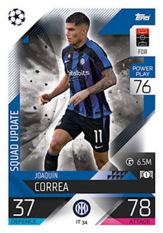 2022 Topps Match Attax UEFA Champions League & UEFA Europa League #IT34 Italian Update