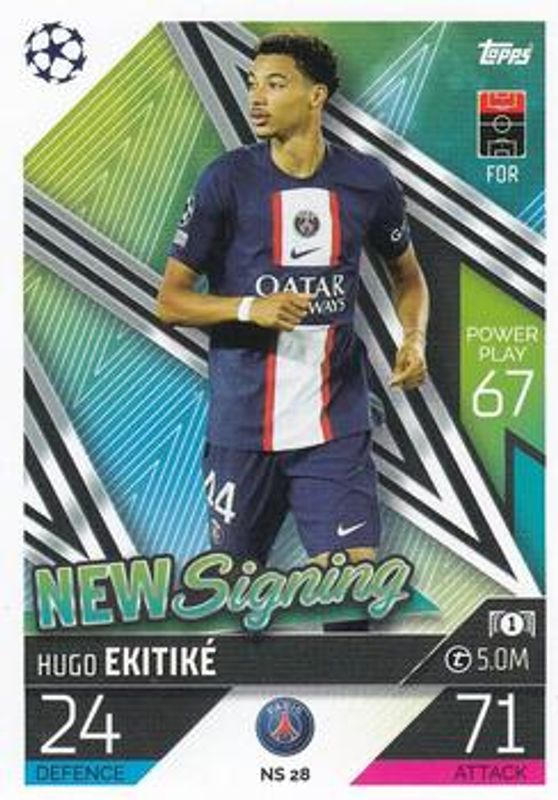 2022 Topps Match Attax UEFA Champions League & UEFA Europa League #NS28 New Signings