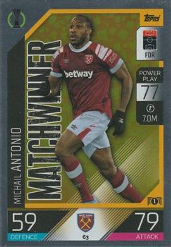 2022 Topps Match Attax UEFA Champions League & UEFA Europa League #63 Base