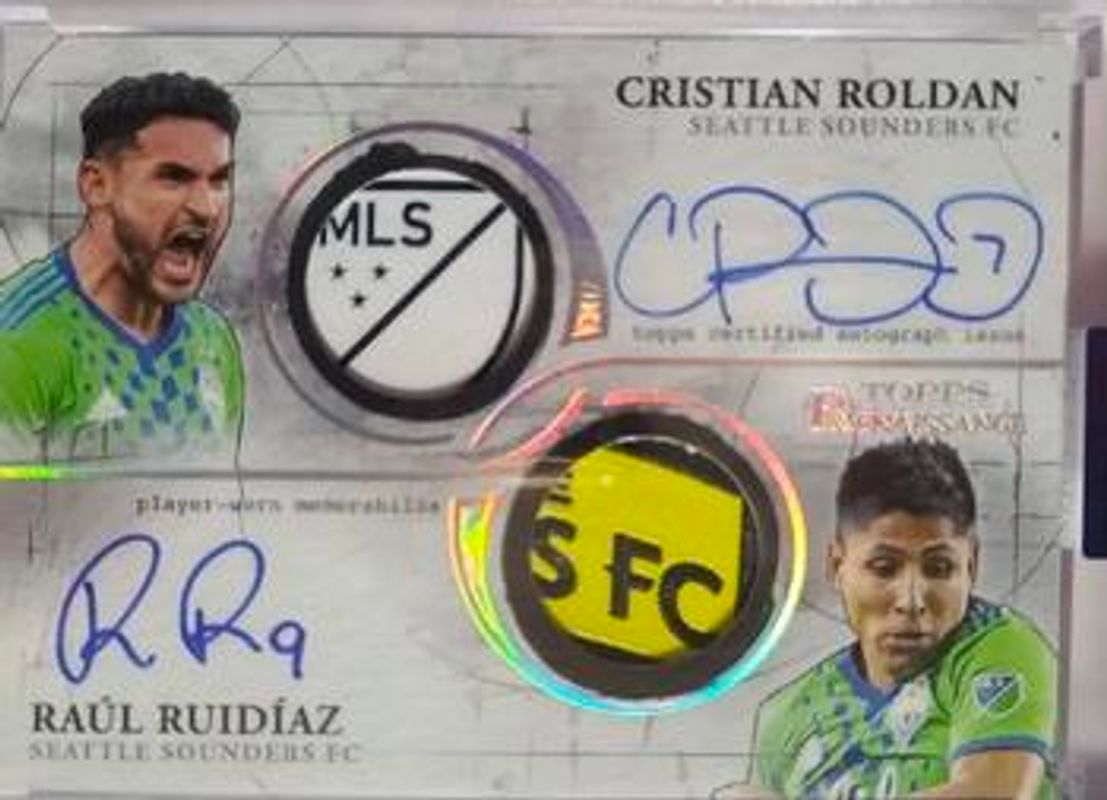 2022 Topps Renaissance MLS Major League Soccer #ADR-RR Renaissance Autographed Dual Relics - Platinum /1