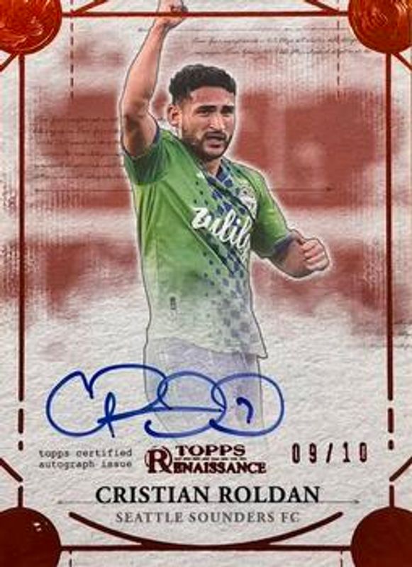 2022 Topps Renaissance MLS Major League Soccer #EA-CR3 Renaissance Engravement Autographs - Ruby /10
