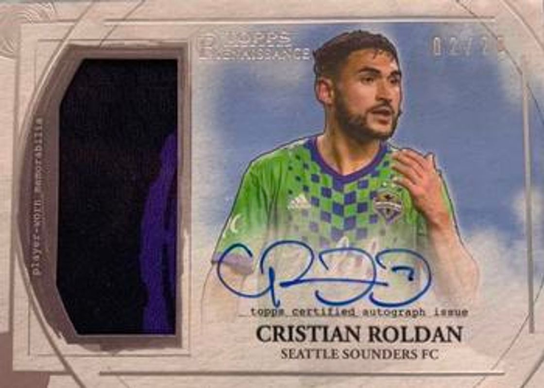 2022 Topps Renaissance MLS Major League Soccer #AR-CR3 Autographed Relics /20