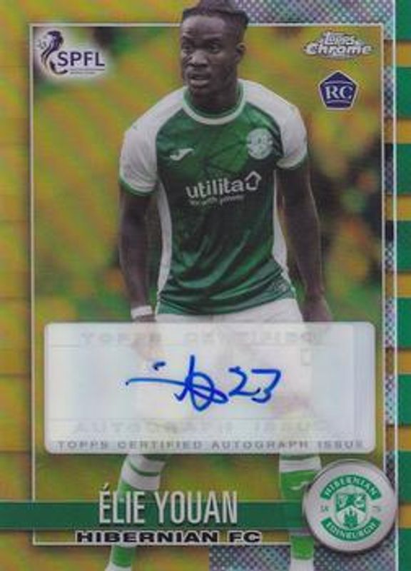 2022 Topps Chrome SPFL #CA-EY Chrome Autographs - Gold /50