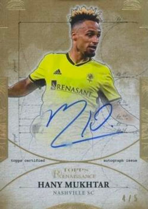 2022 Topps Renaissance MLS Major League Soccer #EA-HM2 Renaissance Engravement Autographs - Gold /5