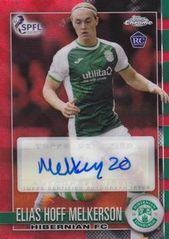 2022 Topps Chrome SPFL #CA-EH Chrome Autographs - Red Tartan /5