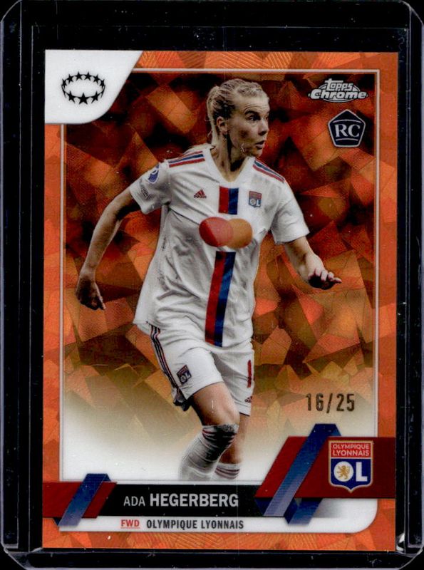 2022 Topps Chrome UEFA Women's Champions League Sapphire #100 Orange /25