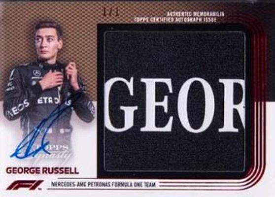 2022 Topps Dynasty Formula 1 #DAFJP-GR Dynasty Autographs Jumbo Flag Patch /1