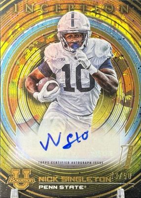 2022 Bowman University Inception #BIA-NSN Autographs - Gold Foil /50 (1st)