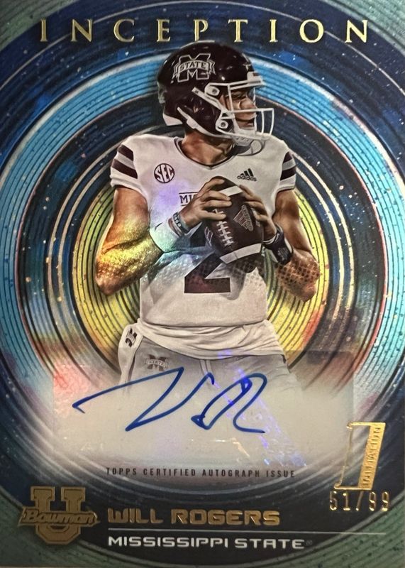 2022 Bowman University Inception #BIA-WRS Autographs - Blue Foil /99 (1st)
