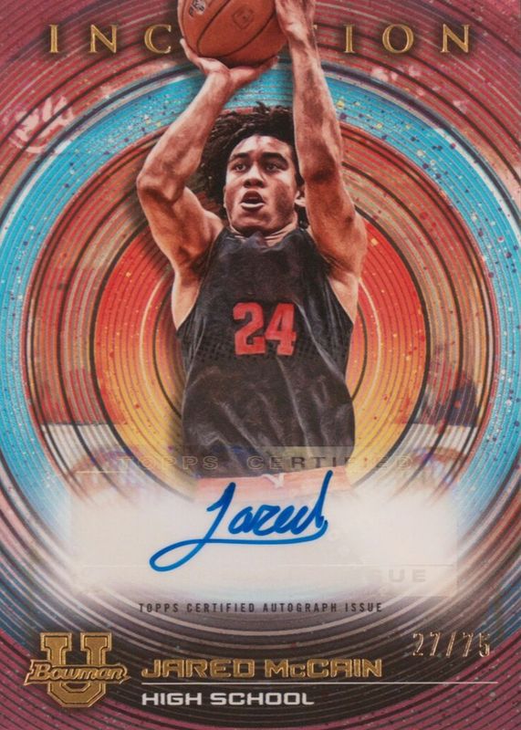 2022 Bowman University Inception #BIA-JM Autographs - Fuchsia Foil /75