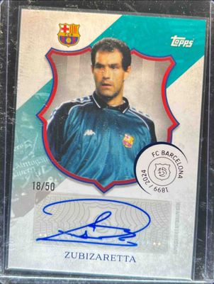 2024 Topps FC Barcelona 125th Anniversary #LA-ZB 125 Legacy Autographs - Aqua /50