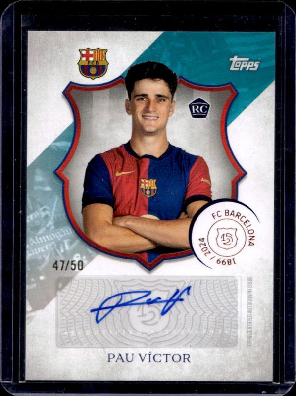 2024 Topps FC Barcelona 125th Anniversary #LA-PV 125 Legacy Autographs - Aqua /50