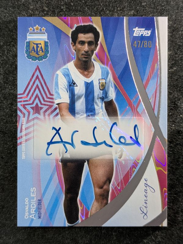 2024 Topps Lineage Argentina #LA-OA Argentina Legends Autographs - Pink Tango /80