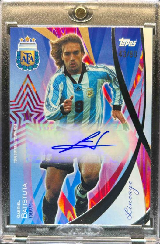 2024 Topps Lineage Argentina #LA-GB Argentina Legends Autographs - Pink Tango /80