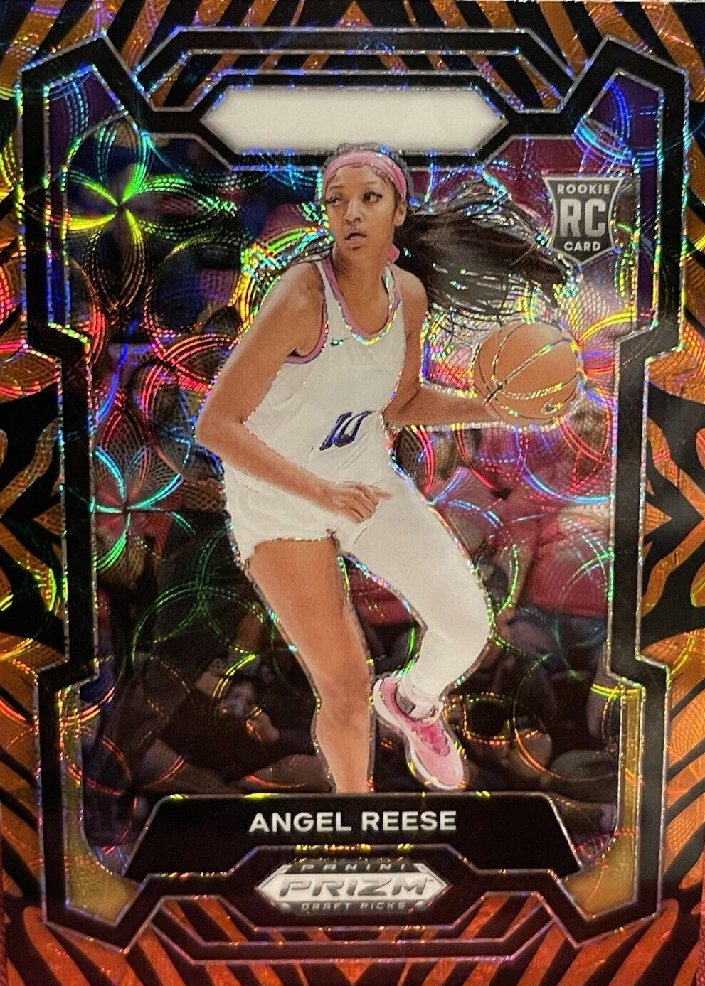 Angel Reese 2024 Prizm Draft Picks #38 Tiger Stripe /(SSP) Price