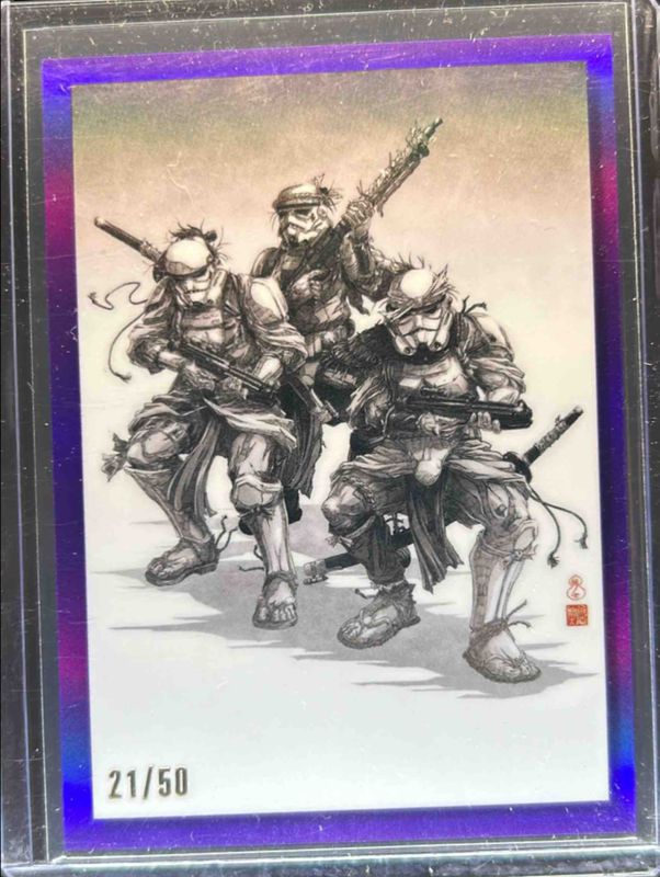 2023 Topps Chrome Star Wars Galaxy #GV-10 Galactic Visions Purple Refractor /50