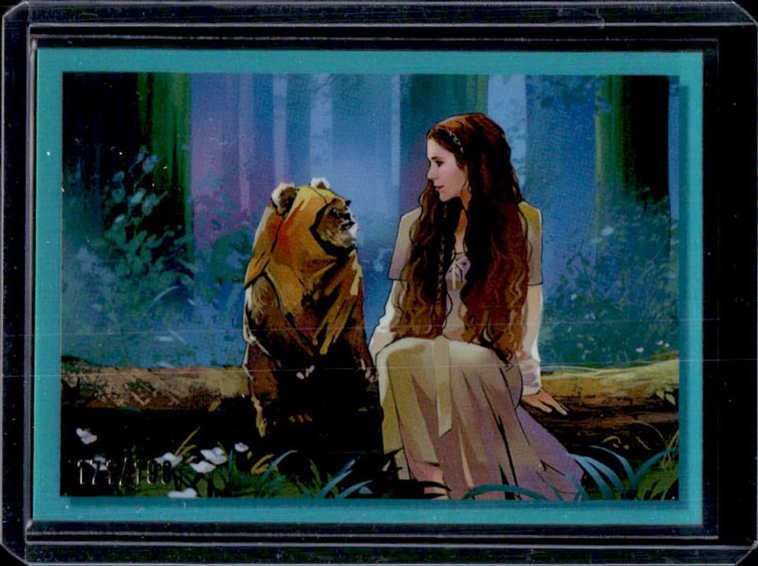 2023 Topps Chrome Star Wars Galaxy #WSW-5 Women of Star Wars Aqua Refractor /199