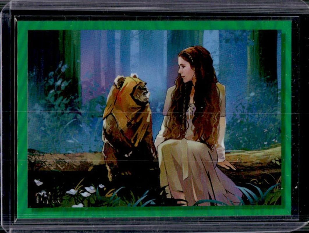 2023 Topps Chrome Star Wars Galaxy #WSW-5 Women of Star Wars Green Refractor /99