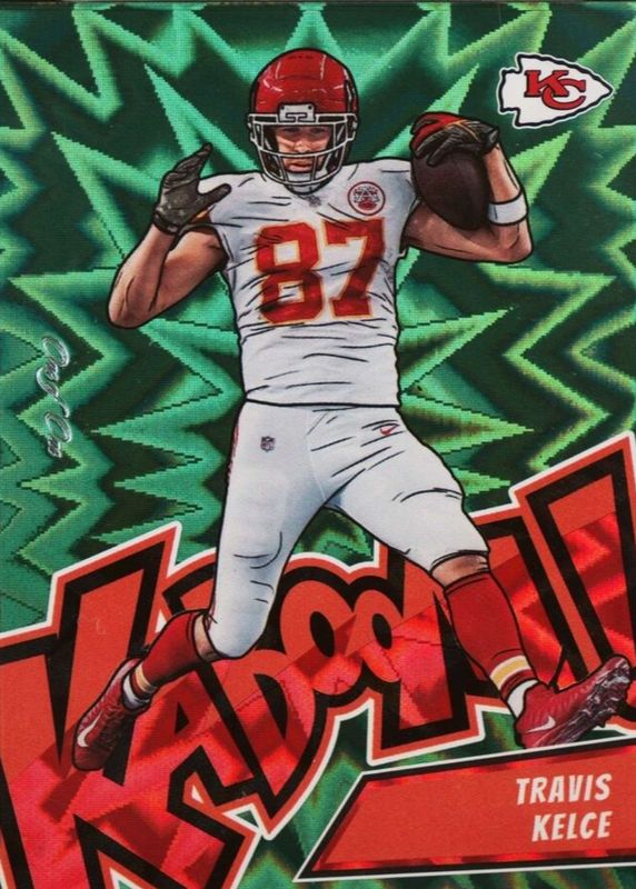 Travis Kelce 2023 Absolute #K26 Kaboom! (Vertical) - Green /1 RAW