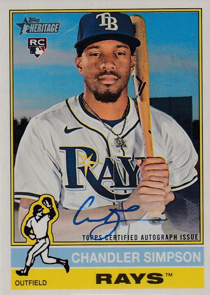 Chandler Simpson 2025 Topps Heritage High Number #ROA-CH Real One ...