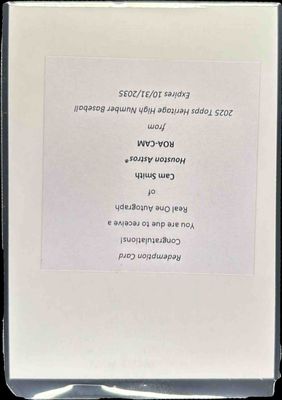 2025 Topps Heritage High Number #ROA-CAM Real One Autographs