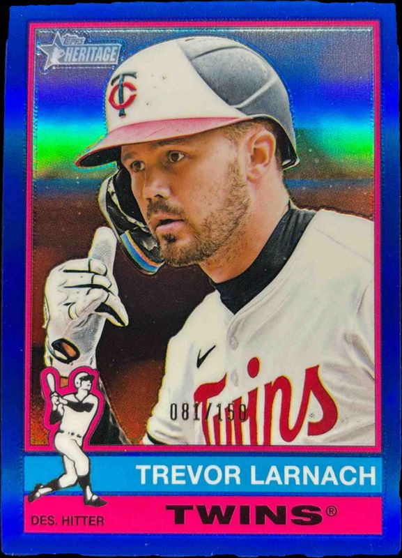 2025 Topps Heritage High Number #602 Chrome - Blue Border Refractor /150