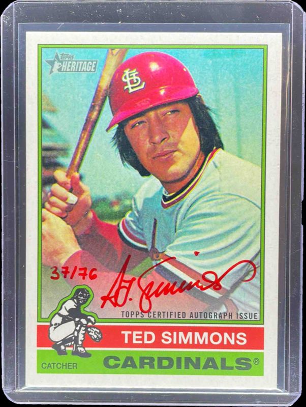 2025 Topps Heritage High Number #ROA-TED Real One Autographs - Red Ink /76