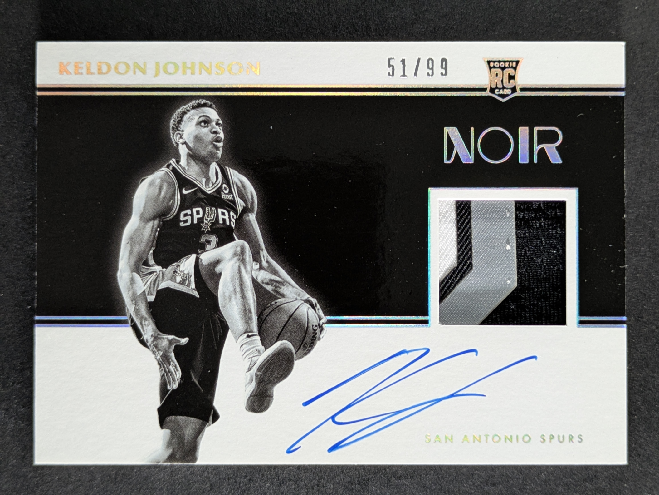 Keldon Johnson 2019 Noir #303 Base /99 Price Guide - Sports Card