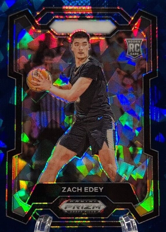 Zach Edey 2024 Prizm Draft Picks #1 Blue Ice /99 Rookie PSA 10