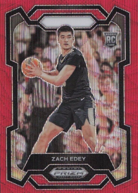 Zach Edey 2024 Prizm Draft Picks #1 Red Wave Rookie PSA 10