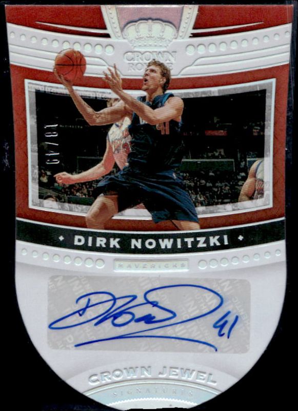 Dirk Nowitzki 2020 Crown Royale #CJ-DNW Crown Jewel Signatures /49